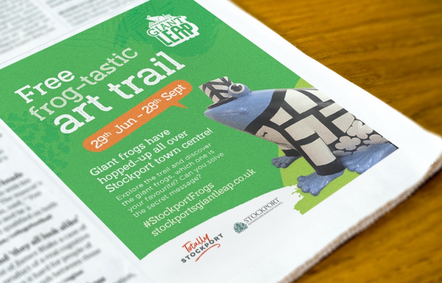 Stockport Frog trail map leaflet