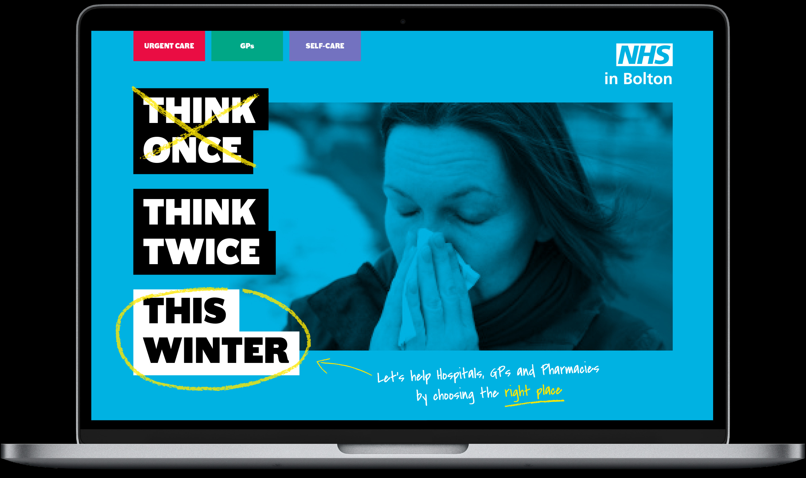 NHS Bolton website homepage