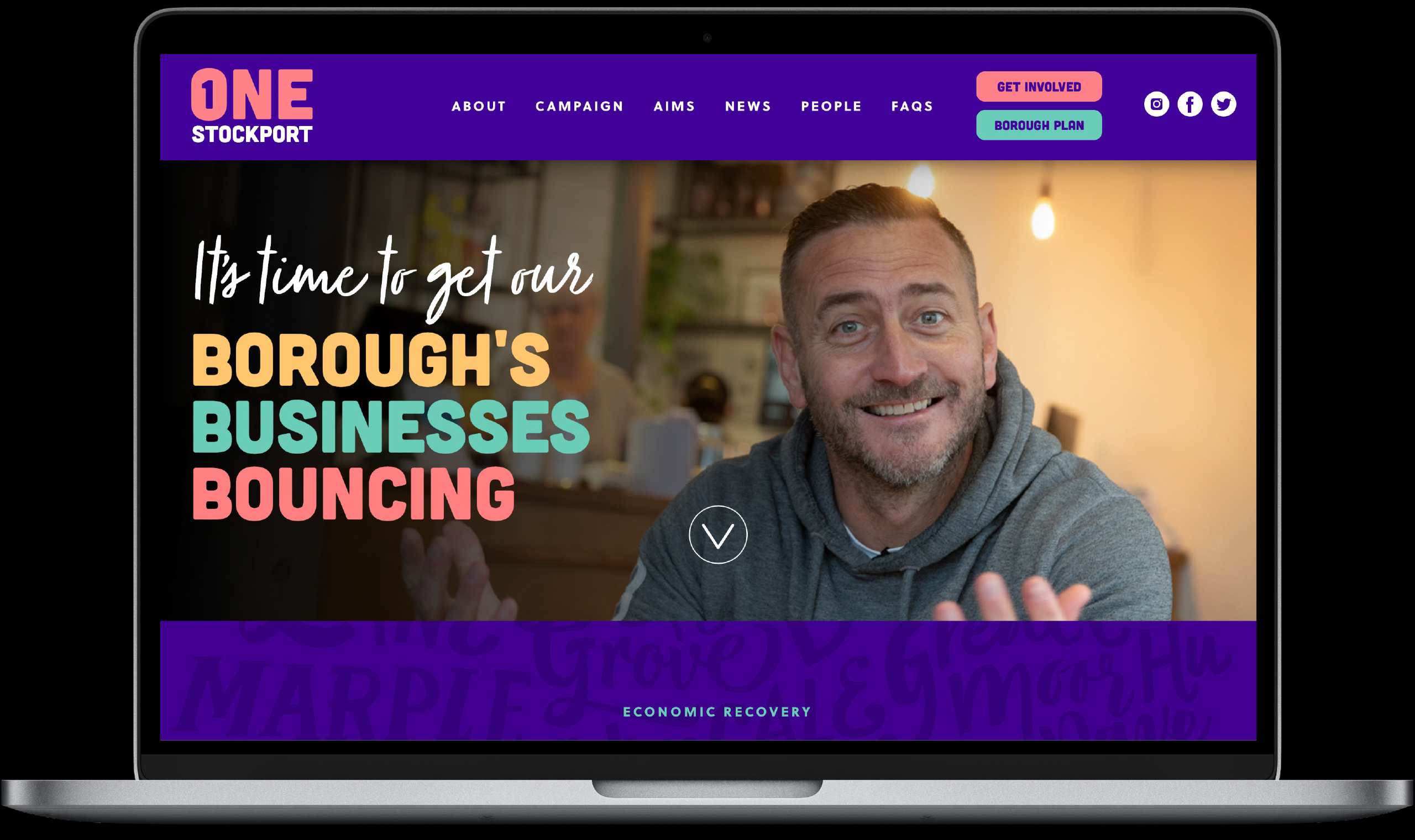 One Stockport website homepage