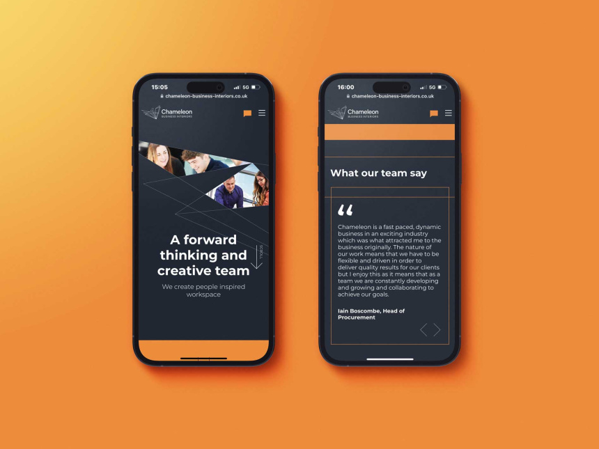 Chameleon Business InteriorsDesign, website, Web - Design Agency