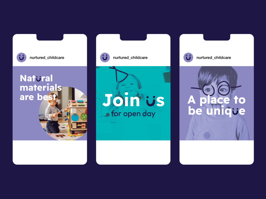 Nurtured ChildcareDesign, social media, Branding, Brand, Illustration - Design Agency
