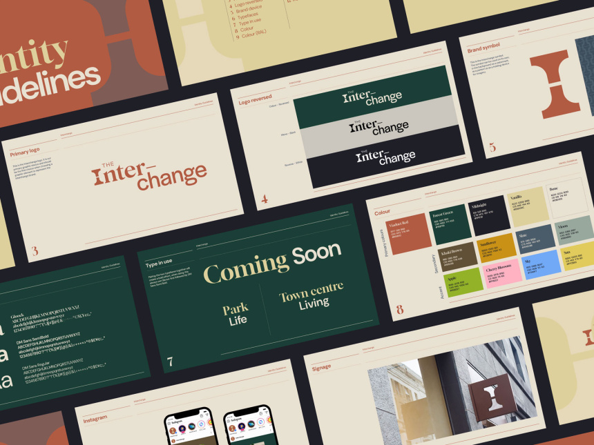 The Interchangesocial media, Branding, Signage, Wall graphics, Brand - Design Agency